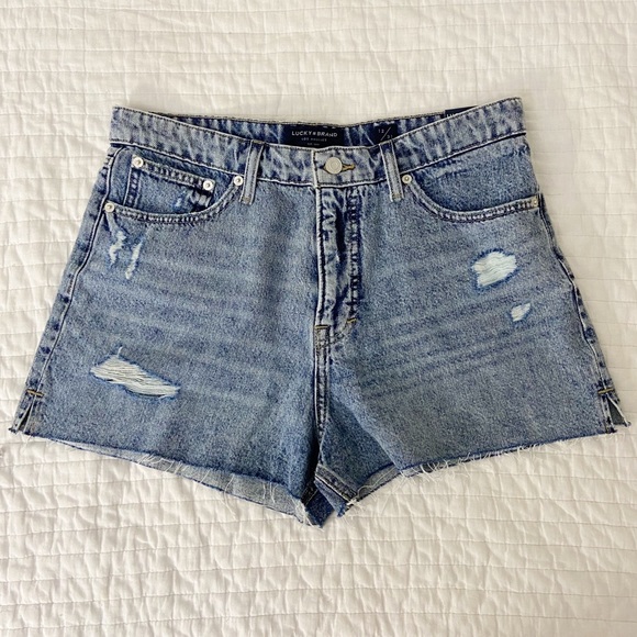 Lucky Brand Pants - Lucky Brand Blue Distressed Jean Shorts
